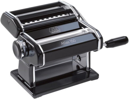 MARCATO Atlas 150 Machine, Made in Italy, Red, Includes Pasta Cutter, Hand Crank, and Instructions