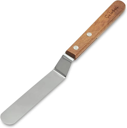 Sur La Table Offset Wood-Handle Icing Spatula