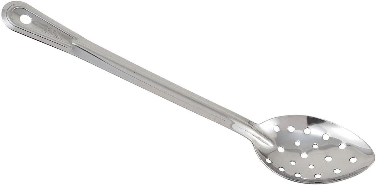 Winco 15" Stainless Steel Basting Spoon, Perforated