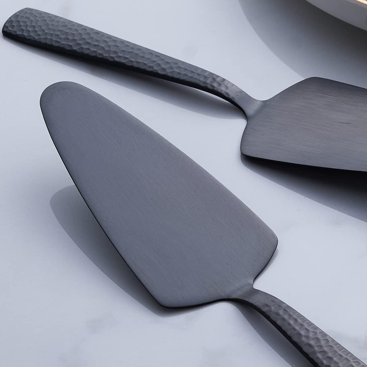 Matte Black Cake Pie Server Set