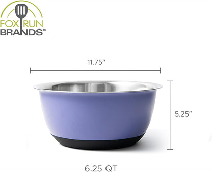 Fox Run Stainless Steel Small Mixing Bowl, 7.25 x 7.25 x 3.75 inches, Metallic