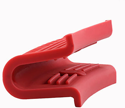 Heat Resistant Pot Handle Cover, 3 Sets Silicone Red Thick Non-Slip Pot Holder Sleeve for Kitchen (red)