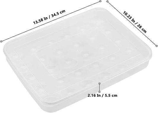4 Pack Deviled Egg Containers with Lid, Plastic Egg Storage Container Stackable Deviled Egg Carrier for 120 Eggs, Egg Organizer for Protect and Keep Fresh 13.6x10.2x2.2 Inch