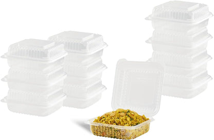 Karat FP-HC99PP-3CU 9"X 9" PP Hinged Containers 3 Compartment - (Case of 200)