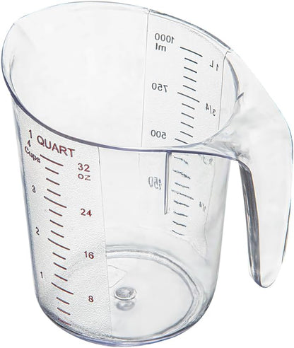 Restaurantware Clear Plastic Pt (Cups) Measuring Cup, 5.3 x 3.8 x 5 In