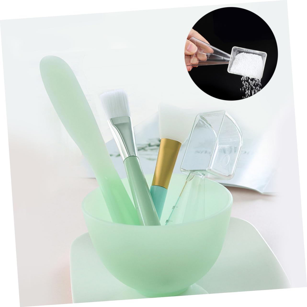 5pcs Diy Face Mask Kit Facial Mask Mixing Bowls Silicone Bowl Set Facial Stick Tool for Makeup
