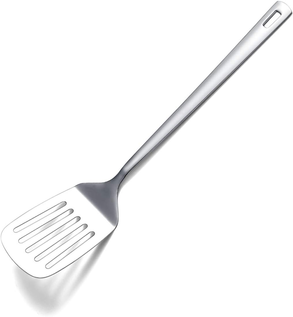Stainless Steel Spatulas, Berglander Slotted Turner, Metal Turner For Cooking, Kitchen For Nonstick Cookware, Barbecue Spatulas, Dishwasher Safe, Easy to Clean