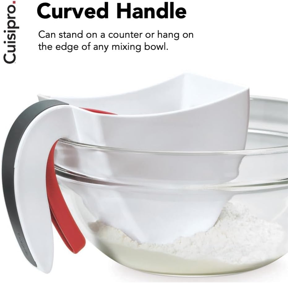 Cuisipro Scoop and Sift Flour Sifter, White, 3 cups, Medium