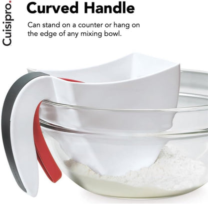Cuisipro Scoop and Sift Flour Sifter, White, 3 cups, Medium
