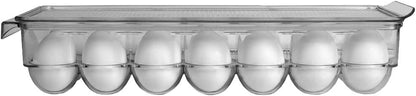 Home Basics Transparent Egg Holder with Clear Cover Durable Plastic Bin for Convenient Fridge and Pantry Organization | Ideal for Keeping Eggs Fresh and Neatly Organized