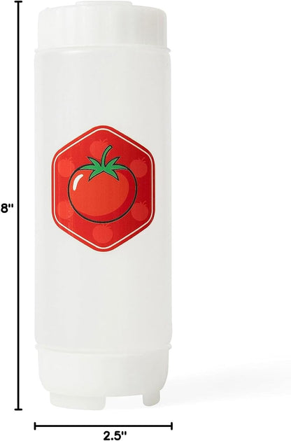 No‑Drip FIFO BBQ Sauce Squeeze Bottle – 18oz BPA-Free Refillable Dispenser with White Twist Cap for Mess-Free Pouring – Ideal for Barbecue, Glazes, Honey Mustard, Marinades, Teriyaki