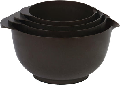BoxedHome 4.5 Quart Large Plastic Mixing Bowls, Microwave Safe Mixing Bowl Set with Pour Spout, Nesting Bowls for Space Saving Storage(Violet Blue)