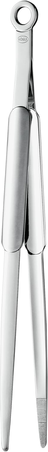 Rosle 12986 Stainless Steel Fine Tipped with Silicone Needle-Nose Pliers Cooking Tongs