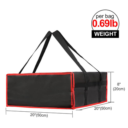 Bodaon Insulated Food Delivery Bag, XXXL Pizza Delivery Bags for Hot and Cold Food, Commercial, Large Capacity Reusable Warming Bag, Catering Cooler Bag for Rideshare, Warmers for Parties (Black, 1Pk)