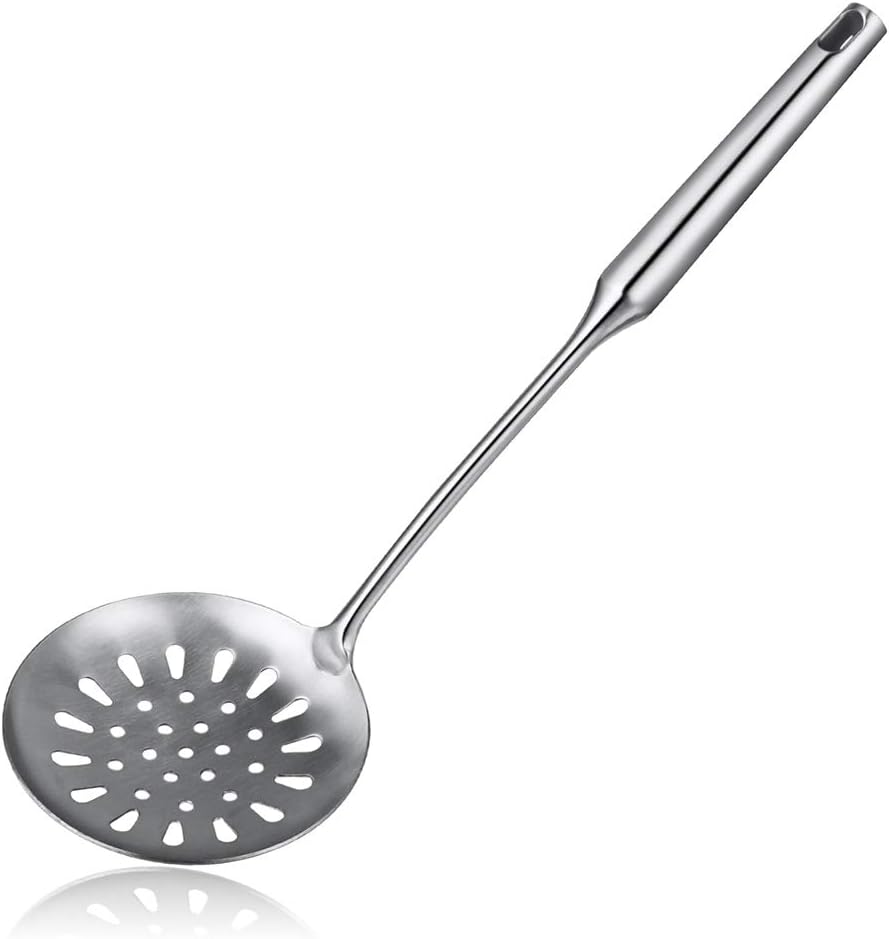 Spider Strainer Skimmer, Swify Stainless Steel Asian Strainer Ladle Frying Spoon with Handle for Kitchen Deep Fryer, Pasta, Spaghetti, Noodle, 5.5 Inch