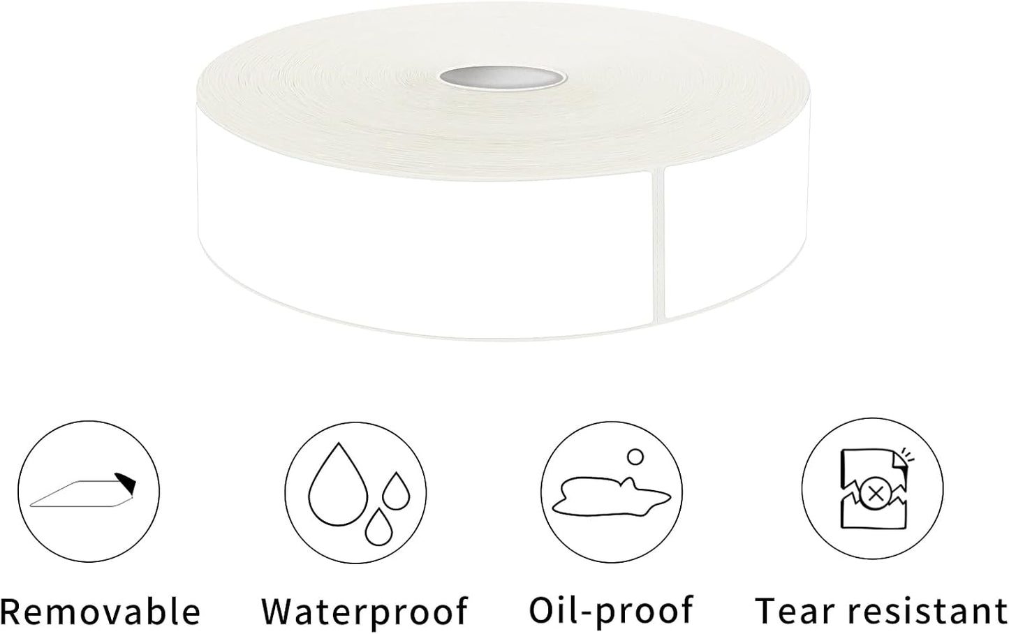 600 Blank Removable Freezer Labels Water Oil Resistant with Perforation Line for Food Containers Jars Pantry Organization (Ink Quick-Dry，1” x 2”)