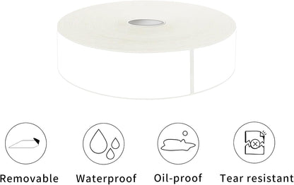 600 Blank Removable Freezer Labels Water Oil Resistant with Perforation Line for Food Containers Jars Pantry Organization (Ink Quick-Dry，1” x 2”)