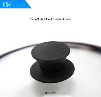 HR Huare Technology Vented Tempered Glass Cookware Lid Red 1 Pack