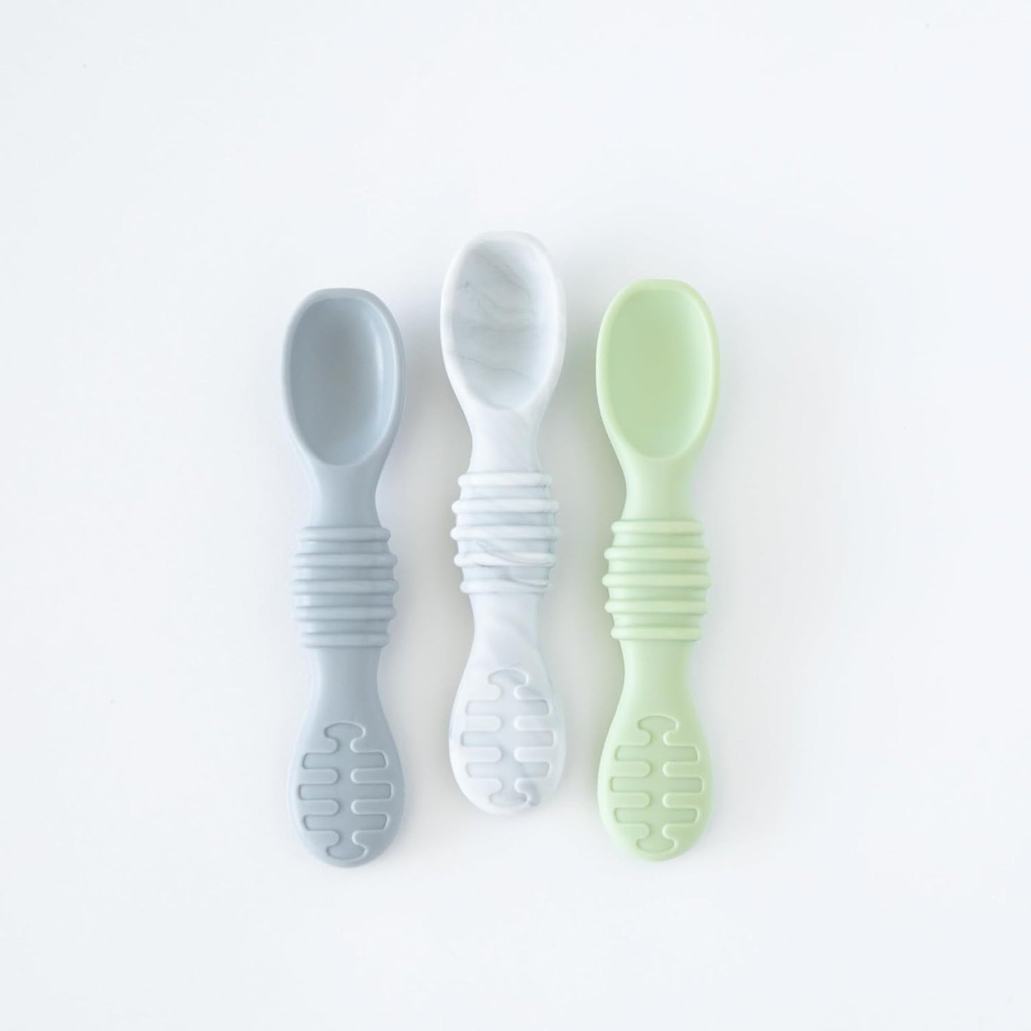 Bumkins Baby Bowl, Silicone Feeding Set with Suction for Baby and Toddler, Includes Spoon and Lid, First Feeding Set, Training Essentials for Baby Led Weaning for Babies 4 Months Up, Sage