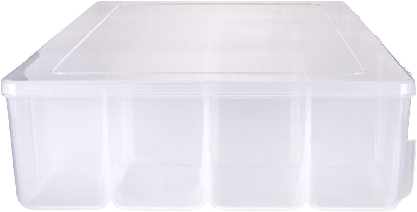 ArtBin Large Solutions Box Clear Art & Craft Organizer with Dividers - Plastic Storage Case for Convenient and Versatile Storage - Ideal for Various Craft Supplies