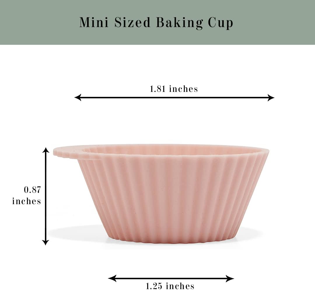 The Silicone Kitchen Reusable Silicone Bento Baking Cups, Non-Toxic, BPA Free, Dishwasher Safe Bento Box Accessories Lunch Box Dividers, Square and Rectangle, 24 Pack, Pink, Blue, Gray