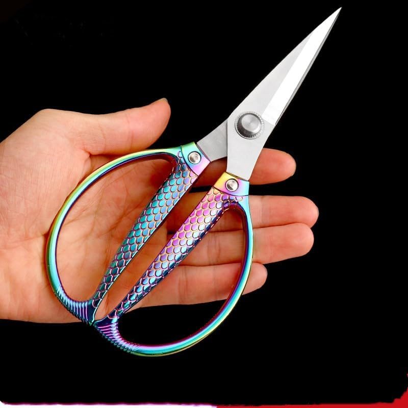 All purpose scissors heavy duty - for kitchen, office, home use, multipurpose Industrial grade scissors (rose gold)