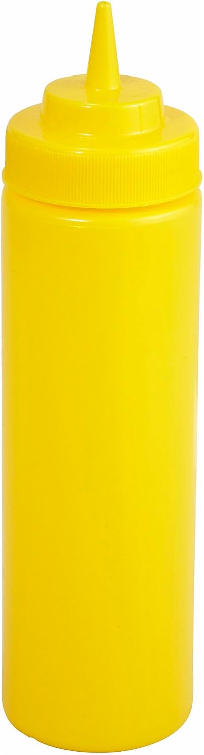 Winco 12 oz Clear Plastic Squeeze Bottles, 6pk (Set of 6)