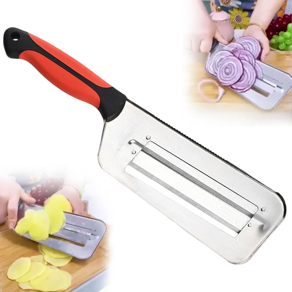 2026 Upgrade Cabbage Shredder for Coleslaw, Stainless Steel Cabbage Slicer Shredder,Stainless Steel Dual Blade Julienne Cutter, Kitchen Lettuce Knife