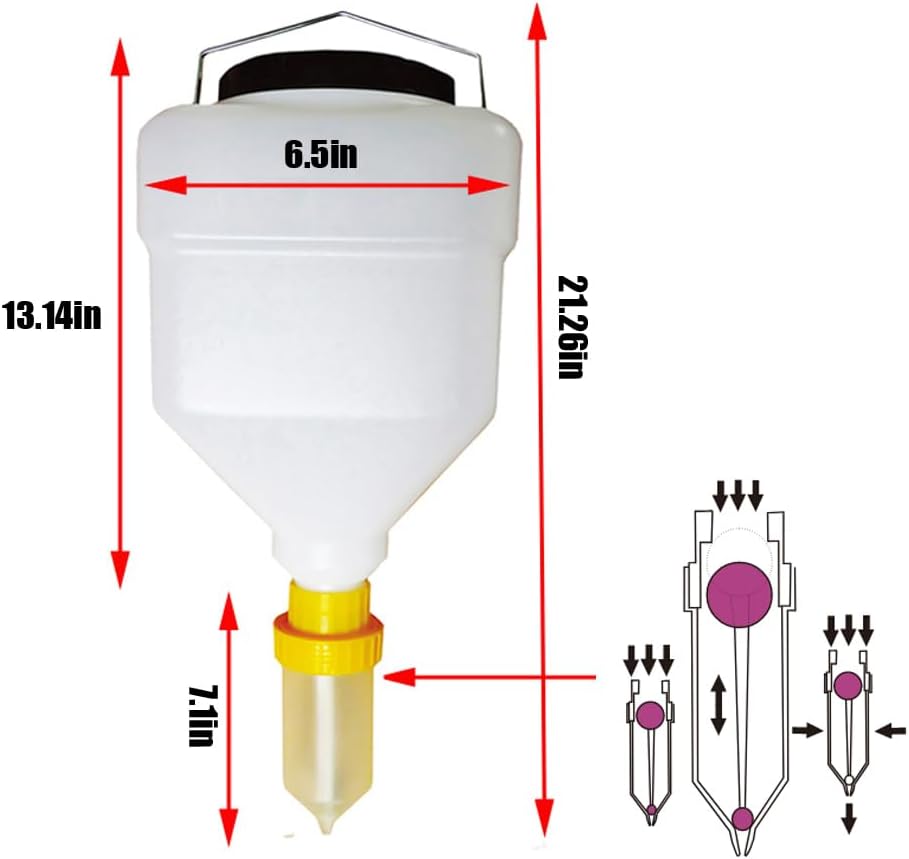 Large Capacity Condiment Dispenser for Restaurant and BBQ - Refillable Sauce Squeeze Bottle and Leak Proof Design for Mustard, Salad, Ketchup and More (round, 5.5 Liters)