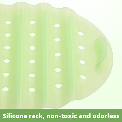 Silicone Microwave Steamer Collapsible Cooker for Vegetables Fish Prep Meal