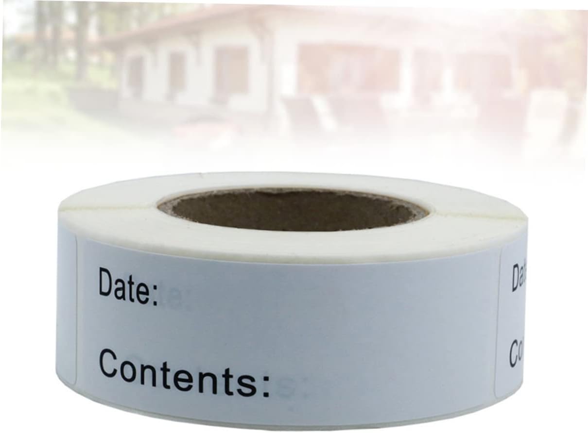 Ciieeo 1roll English Record Date Stickers Self-Adhesive Pastes for Kitchen Organization for Food Storage and Crafting Easy to Use Natural Unique Design