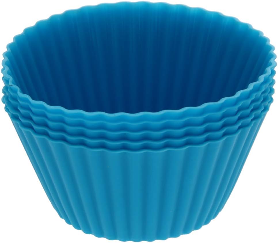 Utoolmart Silicone Cupcake Baking Cups,Reusable Silicone Baking Cups, Non-stick Cupcake Muffin Liners Cake Molds Set, Use As Lunch Box Dividers, 5 Pcs