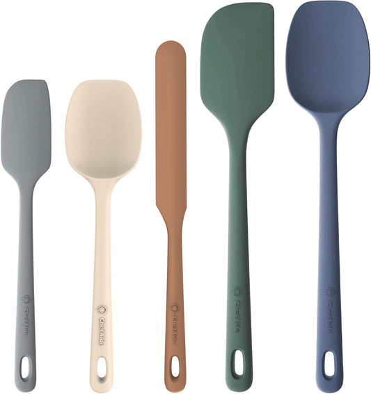 ChefAide Silicone Spatulas Set, Heat Resistant Rubber Spatula