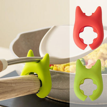10Pcs Silicone Pot Clip Spoon Rest Silicone Assist Hot Handle Holder