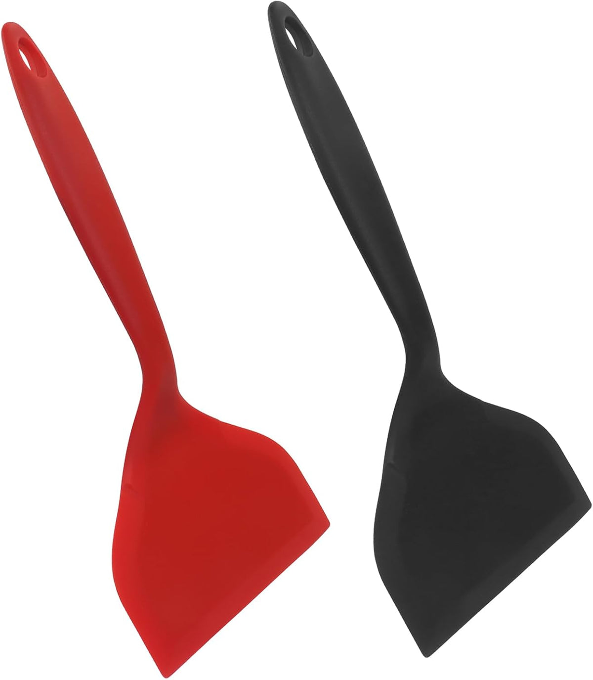 BokWin 2 Pack Wide Silica Gel Pancakes Spatula Turner, Red