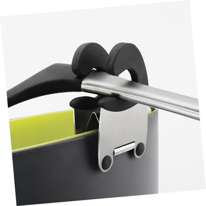 4pcs Stainless Steel Pot Spoon Holder Clip, Kitchen Tool