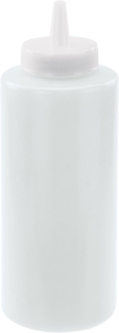 Winco 12 oz Clear Plastic Squeeze Bottles, 6pk (Set of 6)