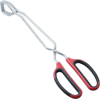 HINMAY Stainless Steel Scissor Tongs 11-Inch and 13-Inch Set, Set of 2
