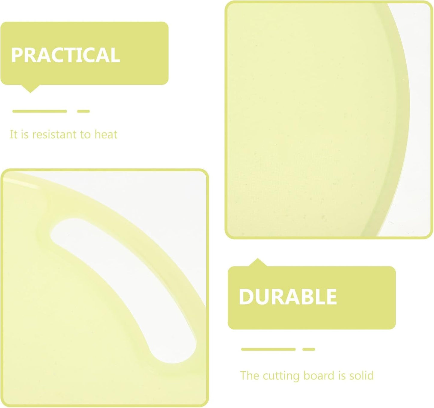 BESPORTBLE Pp Cutting Board 35×0.8cm Green Non-slip Kitchen Cutting Mat for Outdoor Barbecue and Domestic Food Preparation