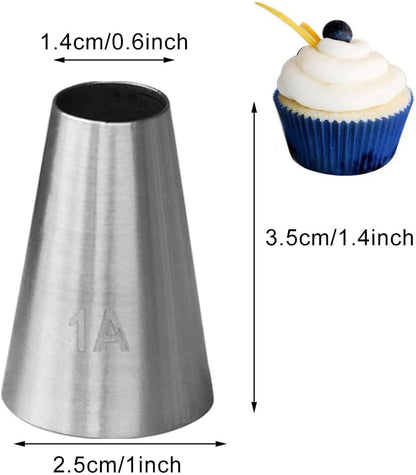 4B Piping Tip Set, Open Star Frosting Tips for Cake Decorating, 3 Pcs