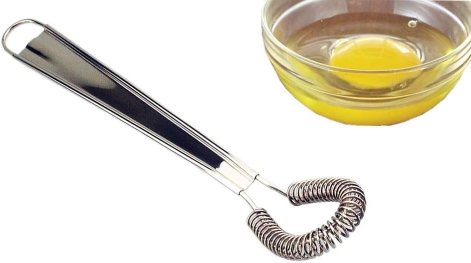 Stainless Steel Mini Spring Egg Beater Silicone Whisk Magic Hand Held Sauce Stirrer Blender Milk Frother Foamer Coffee Mixer (2Pack-Silicone+Steel coil)