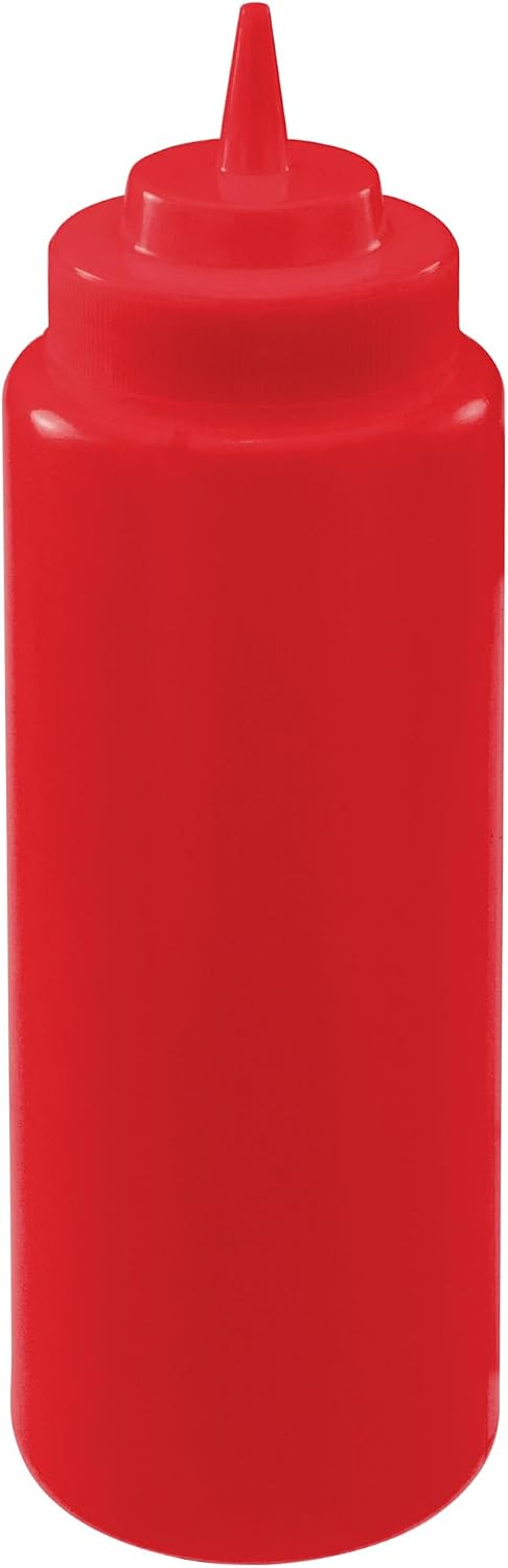Winco 12 oz Clear Plastic Squeeze Bottles, 6pk (Set of 6)