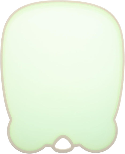 VICASKY Plastic Cutting Board for Kitchen Large Fruit and Vegetable Chopping Board Jelly Green Non-slip Food Prep Mat for Home Use