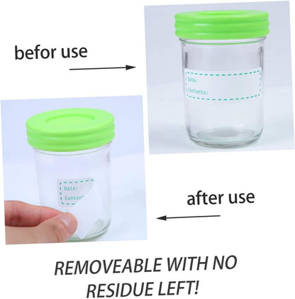 Homoyoyo English Record Date Stickers Kitchen Food Storage Labels DIY Paste for Organizing Eco-Friendly Peel Stick
