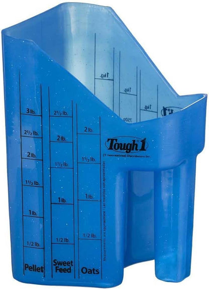 Tough 1 Feed Scoop w. Measurements Lt Blue
