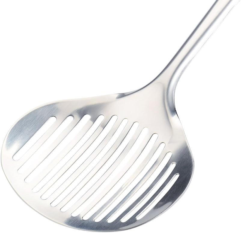 TENTA Kitchen Multi Kitchen Utensil Stainless Steel Cooking Skimmer Slotted Fish Turner Spatula Spoon Colander Drain Water Filter Spoon Hot Pot Scoop Comfortable Grip Design Strainer Ladle for Kitchen