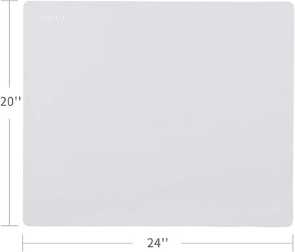 24''x20'' Extra Large Silicone Baking Mat for Dough Rolling Pastry Fondant Mat Nonstick and Nonskid Heat Resistent, Countertop Protector, Dining Table Mat and Placemat (Extra Large Gray 2 Pack)