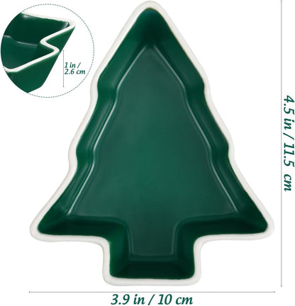 Operitacx Ceramics Serving Tray Christmas Tree Fruit Tray, Veggie Tray Fruit Platter for and Vegetable Snacks Dips
