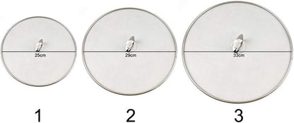 9.84 in Stainless Steel Splatter Screen With Fold-Flat Top Knob, Fine Mesh Grease Guard, Silver, 1-Pack