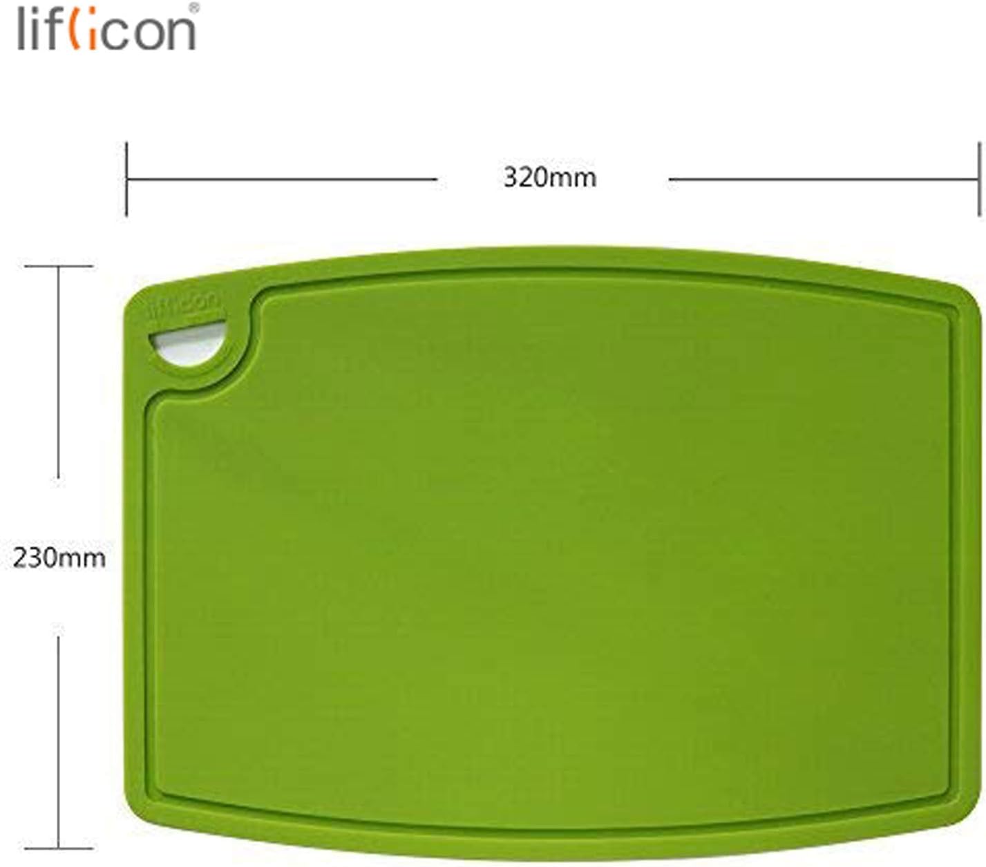 Liflicon Thick Cutting Boards for Kitchen Silicone Chopping Board Set of 2 Mid 12.6'' x 9.1”,Mini 9.1”x7.1” Non-slip Deep Drip Juice Groove Easy Grip Handle,Dishwasher Safe-Red